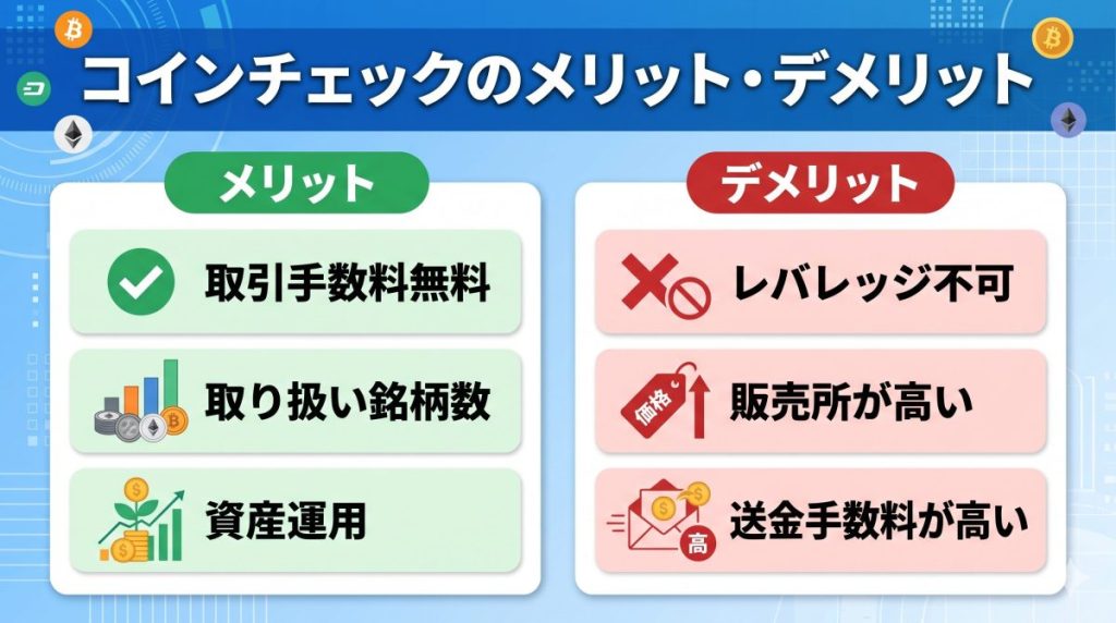 コインチェックのメリット・デメリット