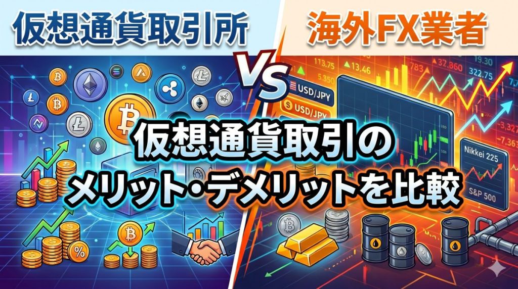 仮想通貨取引所と海外FXの仮想通貨FXの違い