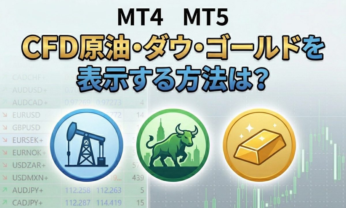 MT4・MT5原油・ダウ・ゴールドを表示する方法