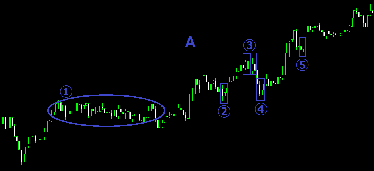はらみ足と包み足の反発確認
