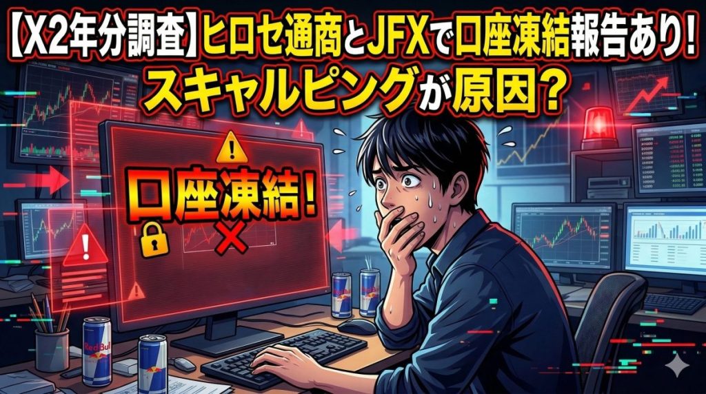 ヒロセ通商・JFXの口座凍結